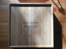 Hot Stone Massage Set in edler Holzbox - Wärmesteine aus Basalt ( Geschenkset )