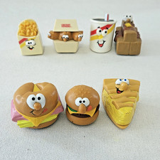 Burger King 1989 Lickety Splits Rolling Food Racers Lot of 7 - some wear/marks