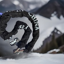 Heavy-Duty 42" Steel Chain Lock  Padlock  3 Keys   Black Anti-Scratch Sleeve