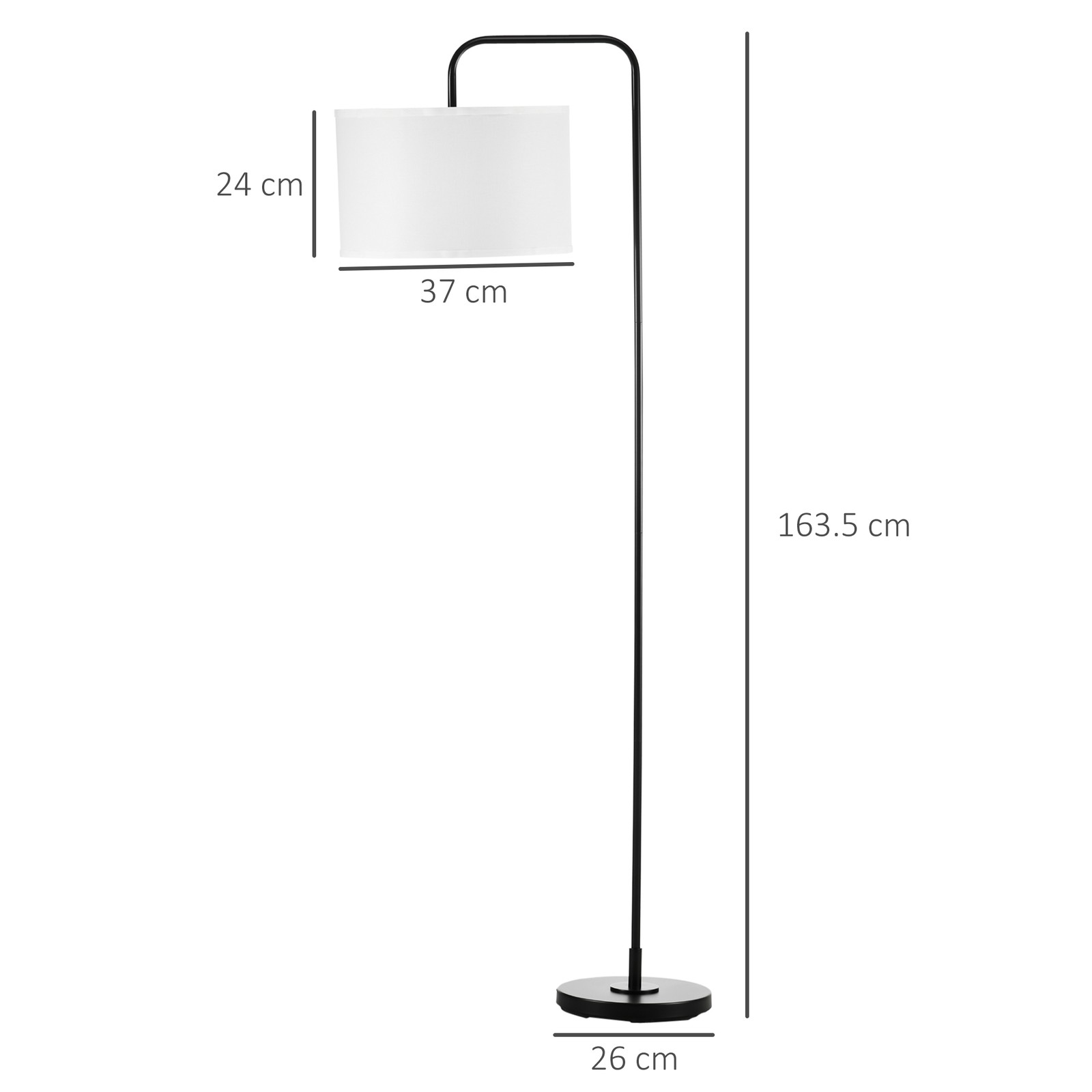 Lampada da Terra Moderna in Acciaio con Paralume in Tessuto foto 3
