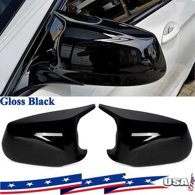 M Style Rear Side Mirror Cover Caps Gloss Black For BMW F10 550i 535i 528i 11-13
