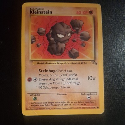 Pokémon Kleinstein 47/62 DE Common Fossil 1999