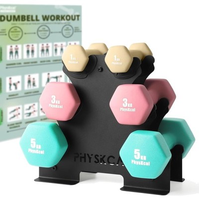 Kurzhantel-Set, Hanteln Set und Aufbewahrungsständer für Heimtraining, Fitnes...