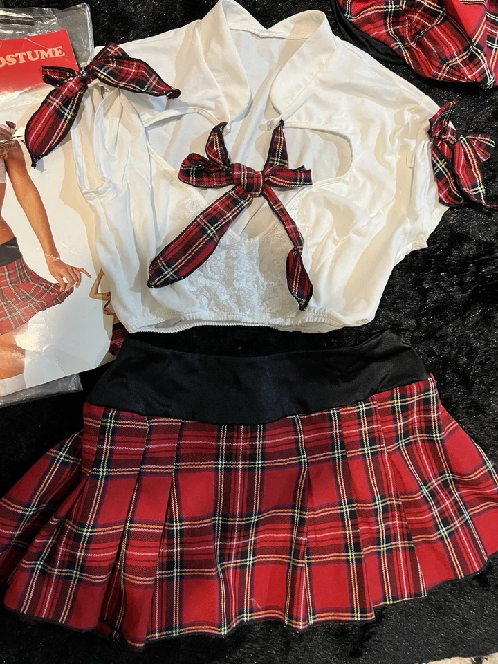 Juego de 3 piezas Scottish Lasse: top corto, falda y sombrero, Foto 3 de 3