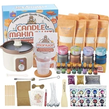 LFISGNN DIY Complete Pro Candle Making Kit with Smart ℉/℃ Display Wa