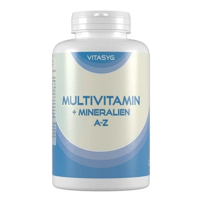 Multivitamin + Mineralien A-Z - 2x365 Tabletten Jahresvorrat Vegan Vitasyg