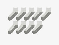 Jefferies Socks L14828 Boys 9 Pack Seamless Sport Quarter Half Socks Size M 12-6