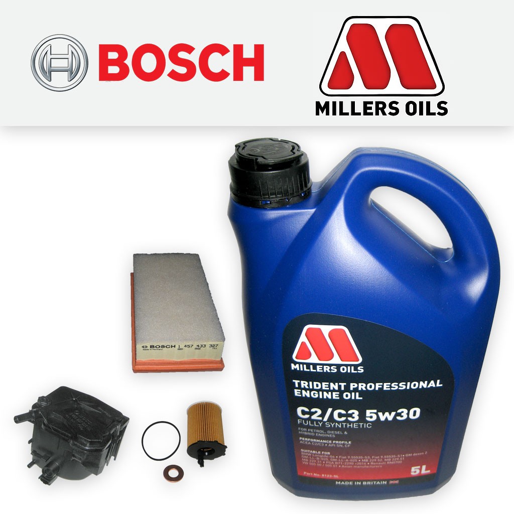 SERVICE KIT for PEUGEOT 407 1.6 HDI OIL AIR FUEL FILTERS +OIL (2004-2010)