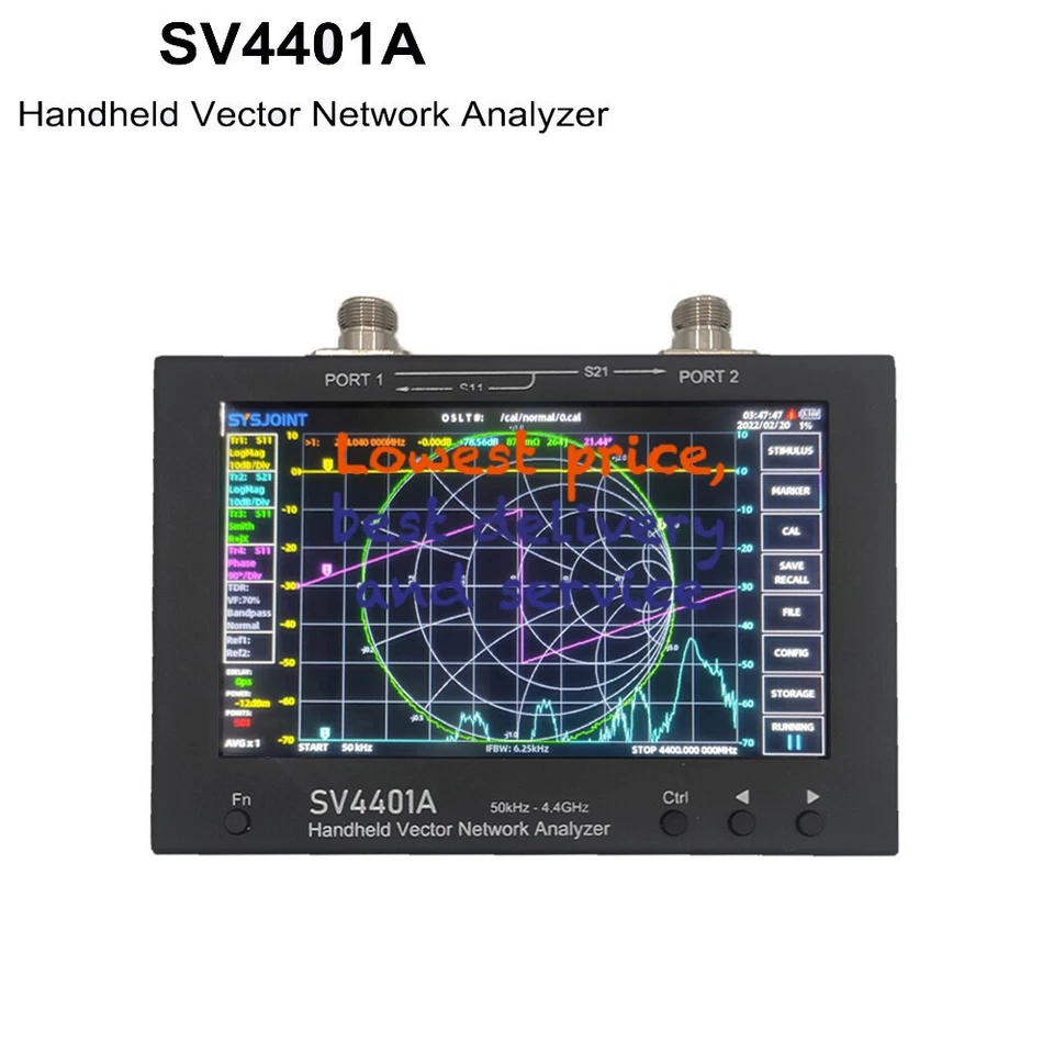 SV4401A 50KHz-4.4GHz VNA Vector Network Analyzer 100DB Dynamic 7 Inch Touch LCD - Image 2 of 4