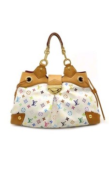 Authentic Louis Vuitton White Ursula Bag GM/TH0077/2007 -France