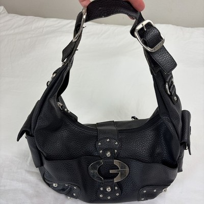 vintage Y2K-era Guess studded hobo shoulder bag 01
