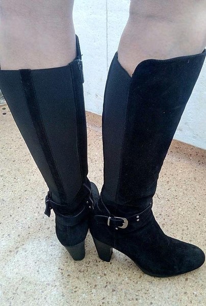 Women Aquatalia Boots Black Suede 40