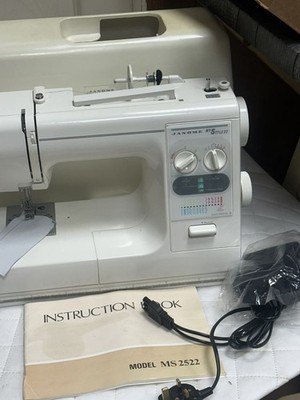 Serviced Janome MS2522 Nähmaschinenzubehör/Fußpedal/Manuel/Abdeckung 