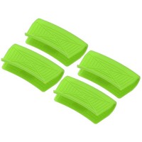 4 StüCk Silikon Topflappen FüR KüChentopf, GrüN, Quadratische Kante Bogen