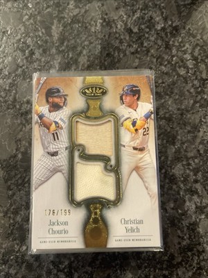 Topps 2026 Tier One Jackson Chourio & Yelich Dual Player Relic #DPR-CY /199