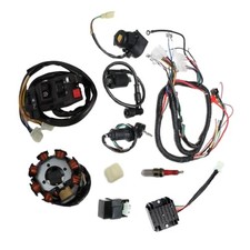 Electric Wiring Harness Wire Loom CDI Stator Kit Set for ATV Quad