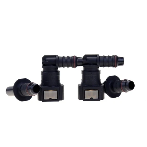 9.49mm SAE 5/16 Elbow 90 Degree Nylon Fuel Line Quick Connect Release Hose - Bild 2 von 11