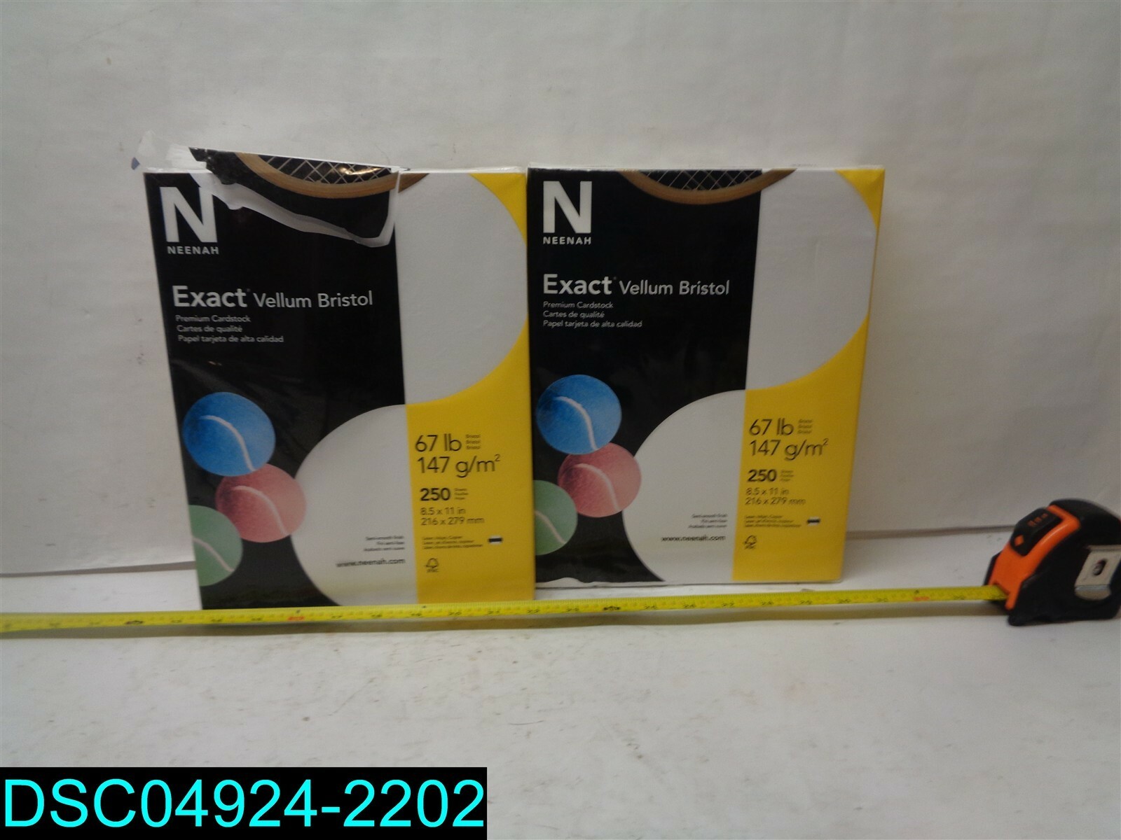 QTY=500 80218 Neenah Exact Vellum Bristol Paper, 81/2 "x11" White