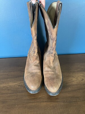 Durango Western Cowboy Boots Mens Size 9.5 D Almond Toe Tan  display picture 1