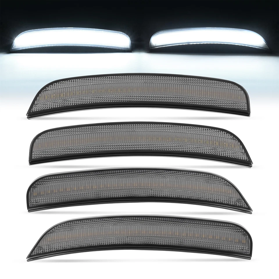 Передние и задние дымчатые светодиодные габаритные огни для Chrysler 300 300C 300S 2015-2023 годов выпуска - Изображение 3 из 4