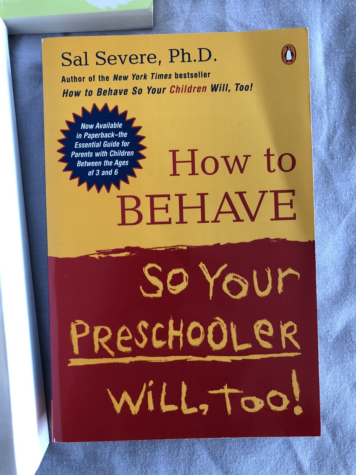 How to Behave So Your Preschooler Will, Too! - Paperback NEW Severe, Sal 2004-06