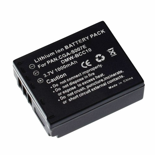 2X Batería para Panasonic Lumix DMC-TZ1 TZ15 DE-A25 CGA-S007E DMC-TZ3K DMC-TZ4S - Imagen 9 de 10