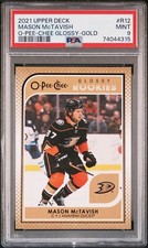 2021-2022 Upper Deck O-Pee-Chee Glossy Gold Rookie Mason Mctavish #R12 PSA 9