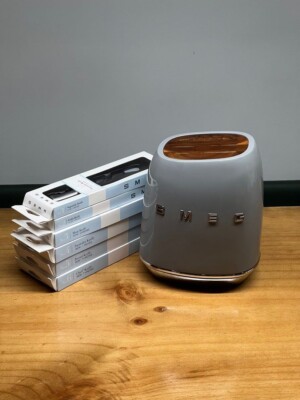 Smeg Knife Set and Block (Grey)