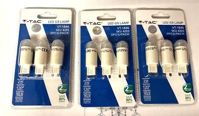 9 St. V-Tac LED Leuchtmittel G9 VT-1846 SKU 4203 2W 2 Watt Neu