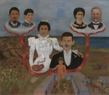 FRIDA KAHLO Art Poster or Canvas Print "My Grandparents, My Parents, and I"