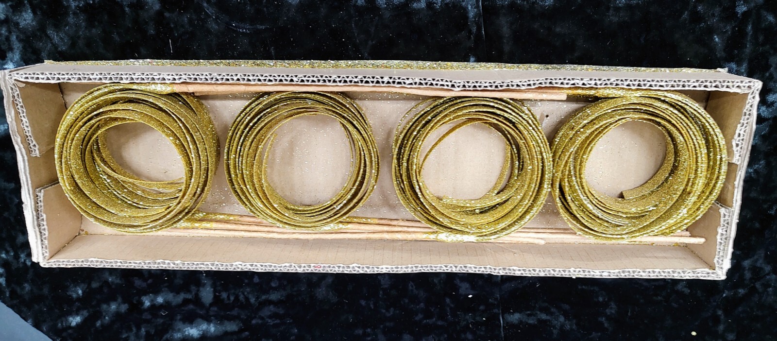 12 Valerie Parr Hill Spiral Curly Ribbon Pick Glitter Gold Christmas