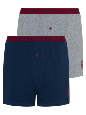 FC Bayern München Boxershorts 2er-Set grau/navy Short Unterhose FCB - div Größen