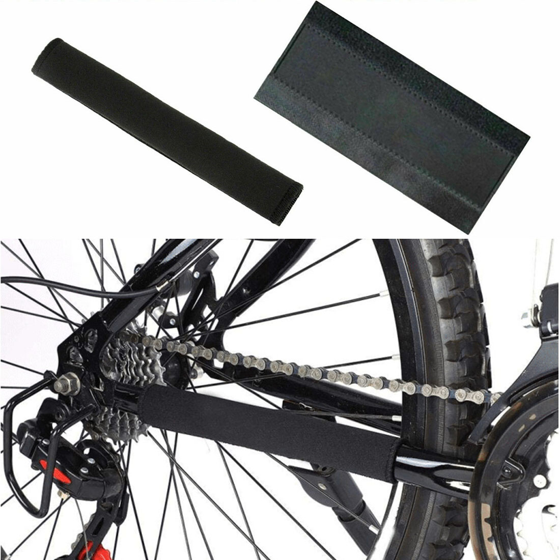 2X New Neoprene Bike Bicycle Chain Stay Frame Protector Cover