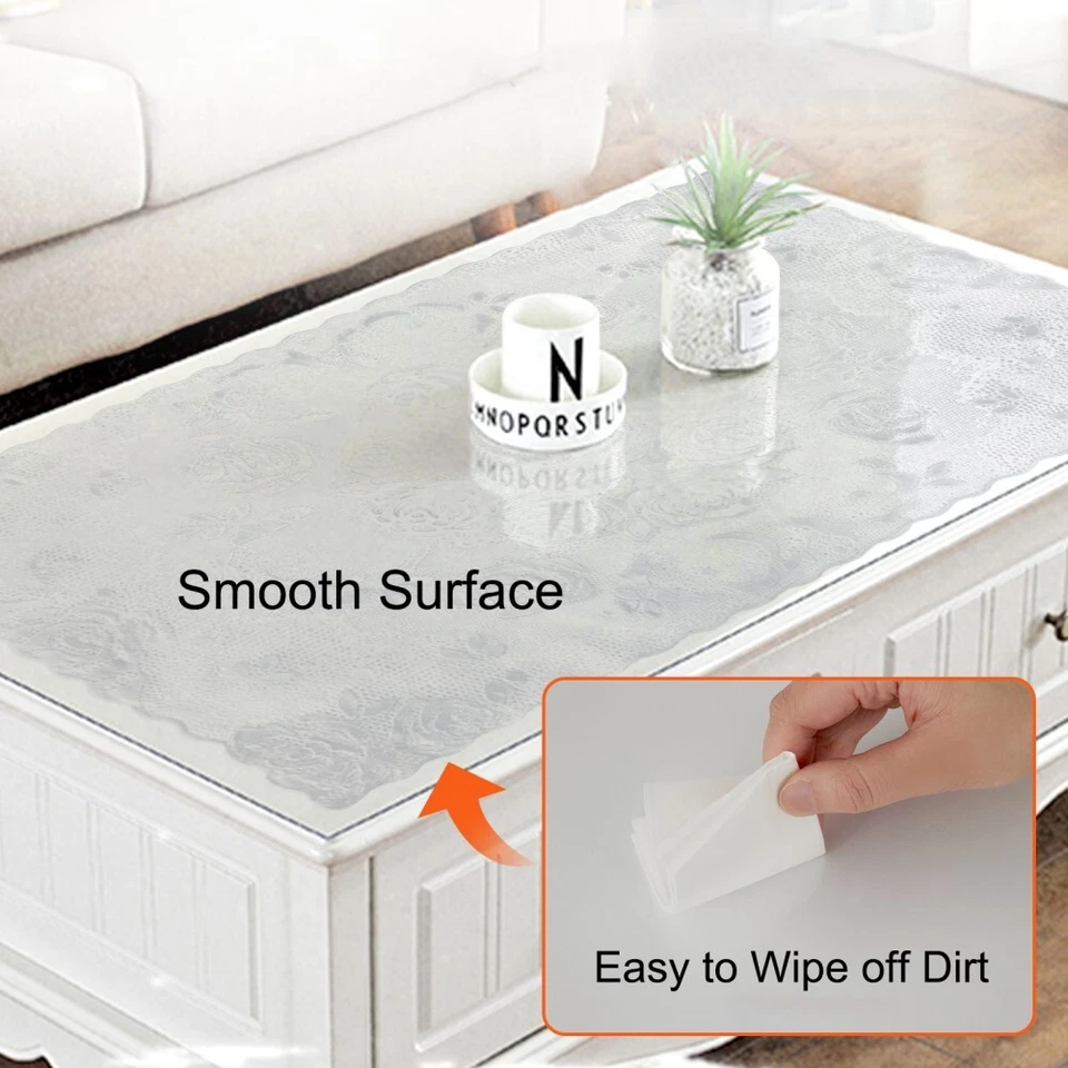 Tablecloth Clear Table Protector Dinning Table Cover Protector Transparent Cover - Image 4 of 4
