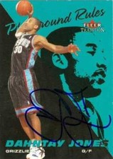 Dahntay Jones autographed Basketball Card (Grizzlies) 2003 Fleer Tradition #20