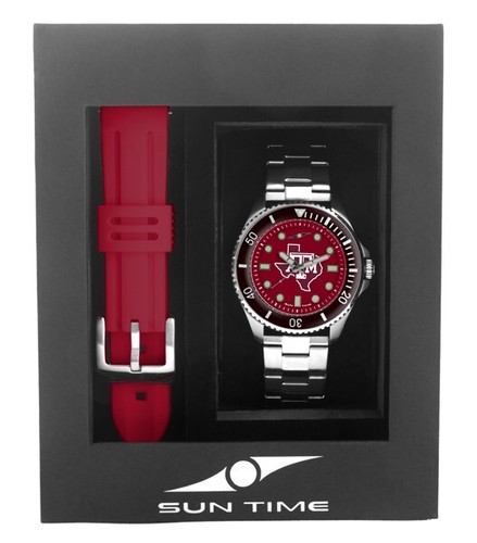 Sun Time Men's Licensed Collegiate Contender Watch Gift Set (Pick Your Team) - Picture 182 of 210