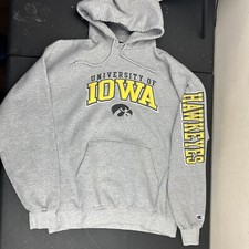 Vintage Iowa Hawkeyes Champion Sweater Men  s XL Sportswear Hoodie Big Logo Baggy