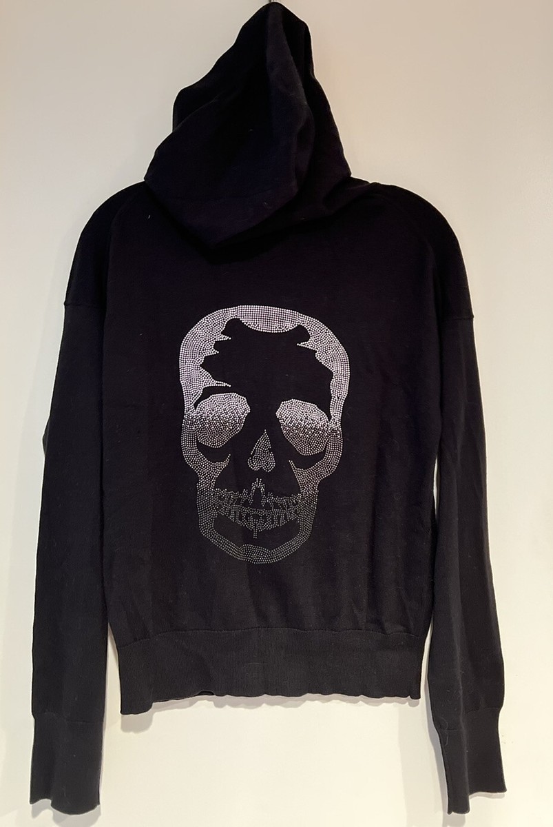 Zadig & Voltaire Sixtine Skull Degrade Black Zip Hoodie Zip Zadig & Voltaire Sixtine Skull Degrade Black Zip Hoodie Zip