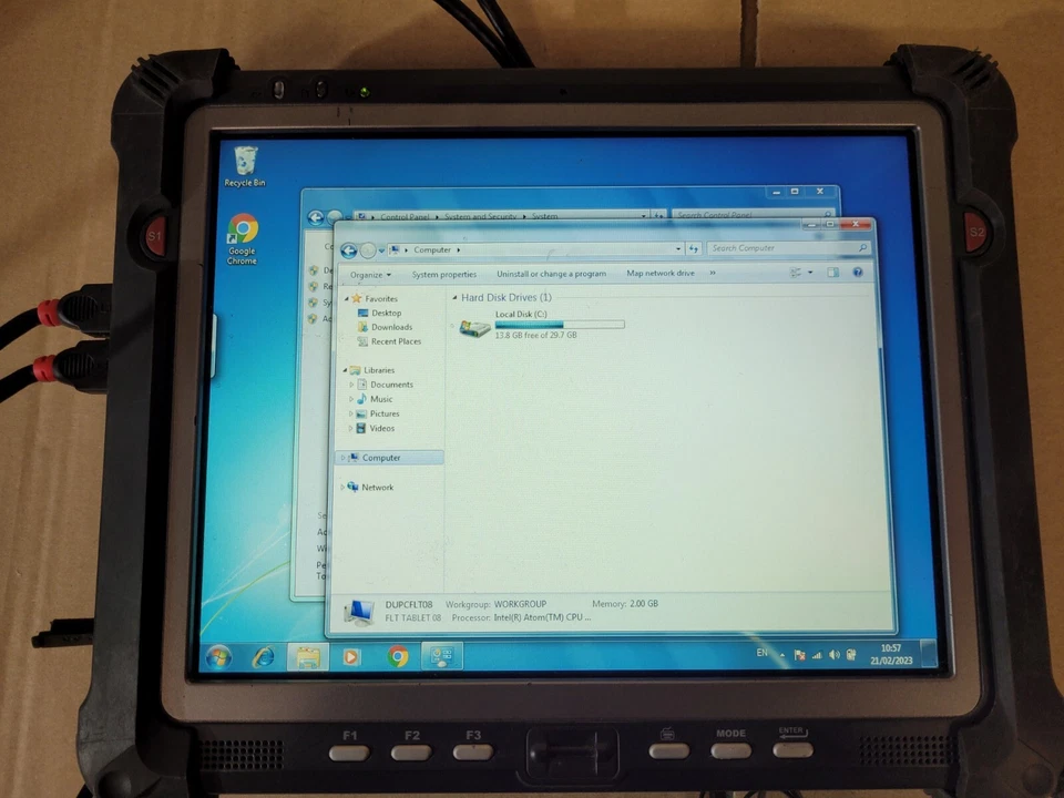 Advantech PWS-770 Touch Computer Intel Atom n2600 2gb ram 30gb hdd Windows 7 - Image 3 of 4