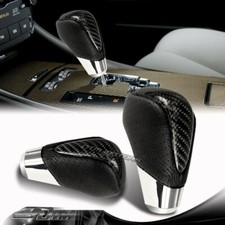 Real Carbon Fiber Pvc Leather Manual Mt Gear Stick Shift Shifter Knob Vip Style Real Carbon Fiber Pvc Leather Manual Mt Gear Stick Shift Shifter Knob Vip Style