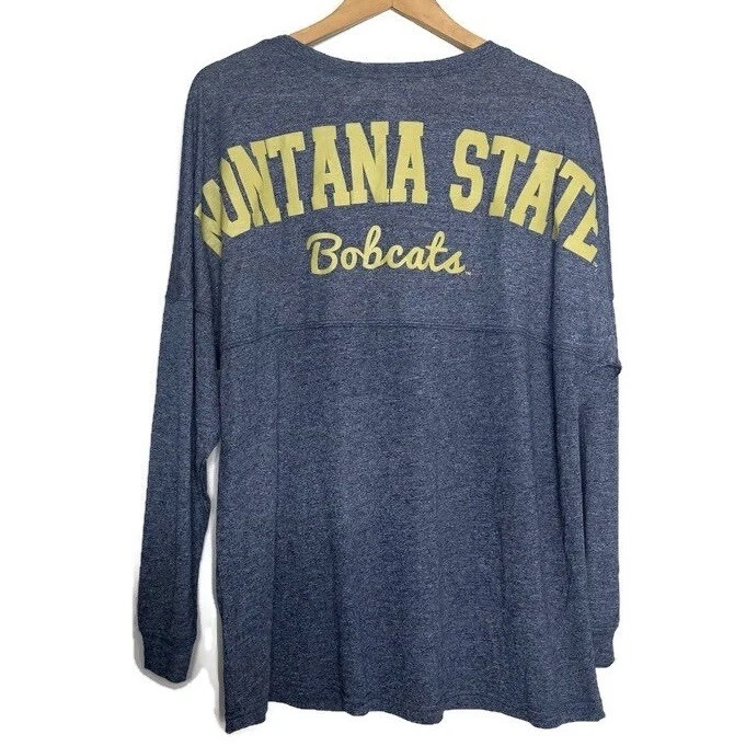 Camiseta para mujer Montana State azul y dorada manga larga Spirit talla pequeña Foto 3 de 4