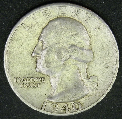 1940 S Washington Quarter XF #3 90% Silver