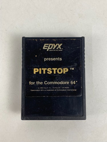 Vintage Epyx Pitstop COMMODORE 64 Game Cartridge 1983 - Picture 1 of 5