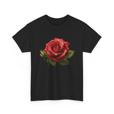 HOT Single Red Roses Flower of Cute Red Roses Flower Gardening T-Shirt