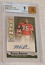 2006 Bowman NFL Football Autographed Card Signs Future Michael Robinson BGS 9