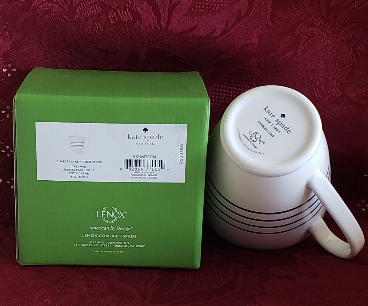 KATE SPADE NEW YORK - CHARLES LANE GOLD STRIPE COFFEE CREAMER