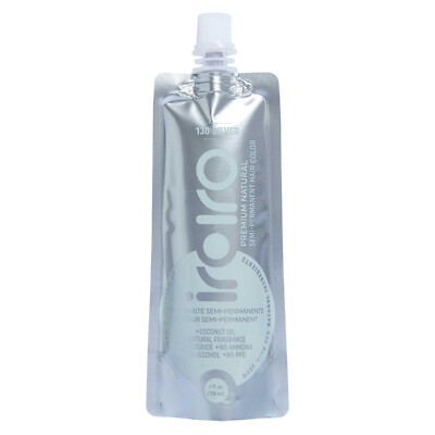 iroiro Premium Natural Semi-Permanent Hair Color 130 SILVER 4OZ
