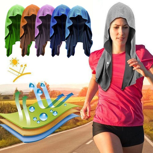 U-shaped Hoodie Cooling Towel Beach Camping Gym Sun Protection for Men Women - Bild 1 von 16