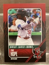 2025 Choice Zyhir Hope Base Great Lakes Loons Team Card Dodgers