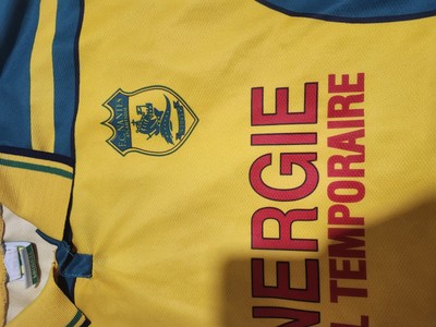 Vintage FC Nantes Soccer Football Jersey Gree Yellow Synergie